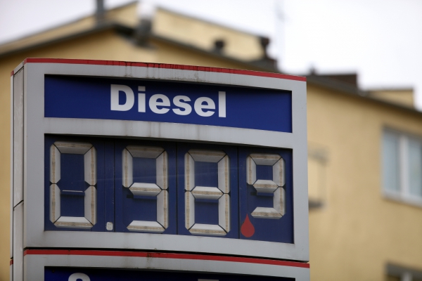 Diesel-Preis an einer Tankstelle, über dts Nachrichtenagentur