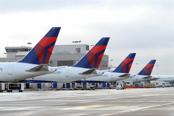 Flugzeuge der Delta-Airline, Delta,  Text: dts Nachrichtenagentur
