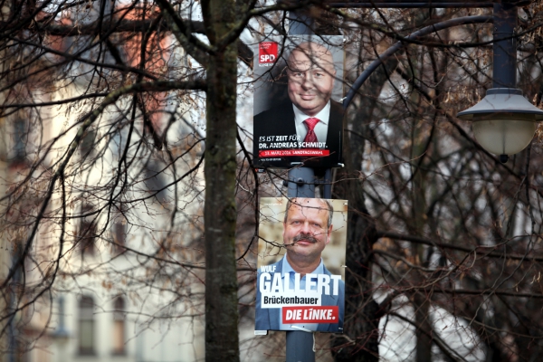 Wahlplakate zur Landtagswahl Sachsen-Anhalt 2016, über dts Nachrichtenagentur