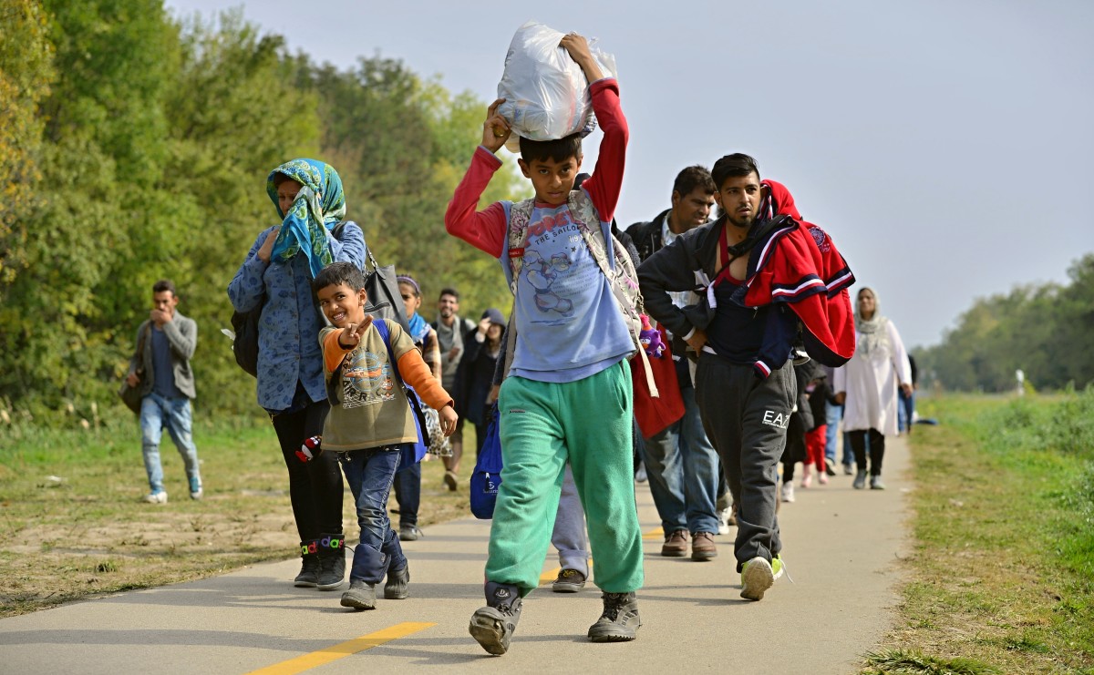 Flüchtlinge über Ungarn auf dem Weg nach Deutschland