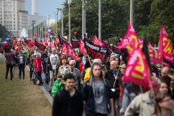 Demonstration gegen TTIP und Ceta am 17.09.2016 in Berlin, über dts Nachrichtenagentur