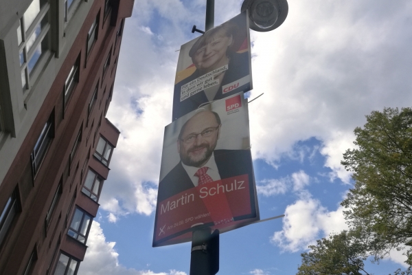 Wahlplakate von SPD und CDU, über dts Nachrichtenagentur