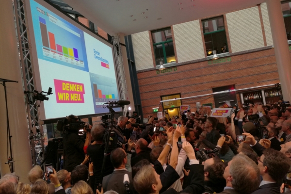 FDP-Wahlparty am 24.09.2017, über dts Nachrichtenagentur