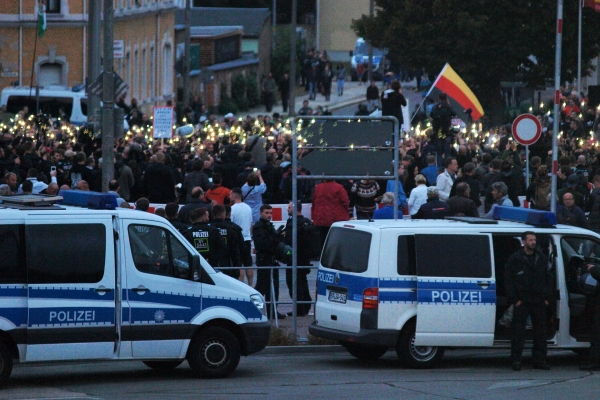 Proteste in Chemnitz am 30.08.2018, über dts Nachrichtenagentur