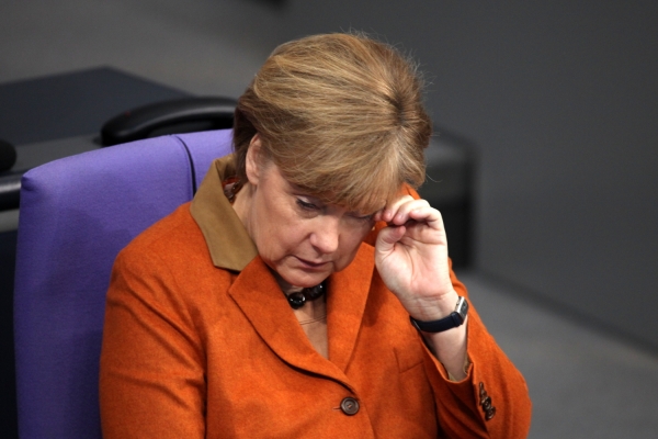 Angela Merkel reibt ihr Auge, über dts Nachrichtenagentur
