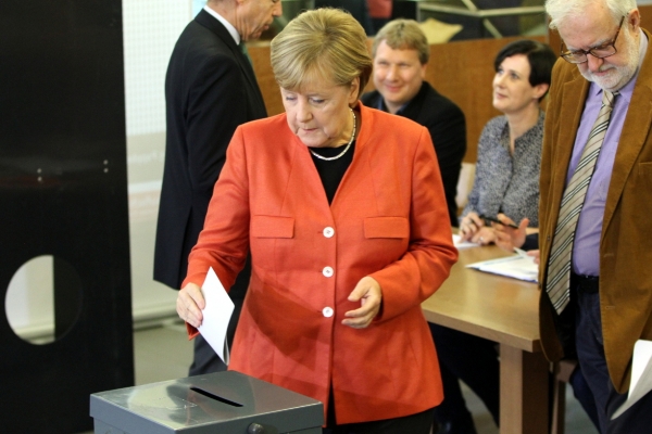 Angela Merkel bei der Stimmabgabe am 24.09.2017, über dts Nachrichtenagentur
