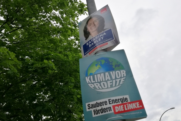 Wahlplakate zur Europawahl 2019 von SPD und Linke, über dts Nachrichtenagentur
