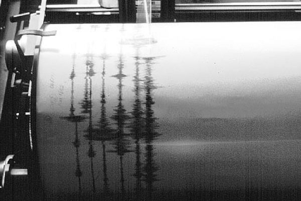 Seismograph bei der Aufzeichnung eines Erdbebens, über dts Nachrichtenagentur