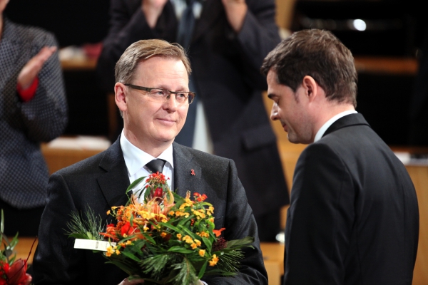 Bodo Ramelow und Mike Mohring am 05.12.2014 im Erfurter Landtag, über dts Nachrichtenagentur