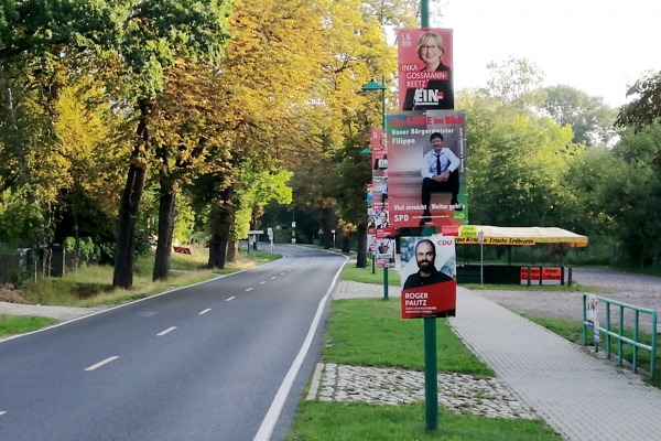 Wahlplakate vor Landtagswahl in Brandenburg, über dts Nachrichtenagentur