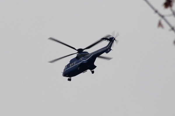 Bundespolizei-Hubschrauber mit Angela Merkel an Bord, über dts Nachrichtenagentur