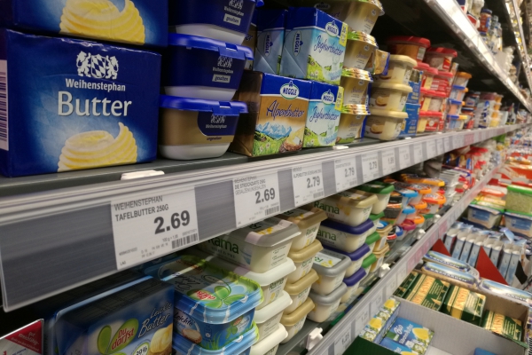 Foto: Butter in einem Supermarkt, über dts Nachrichtenagentur