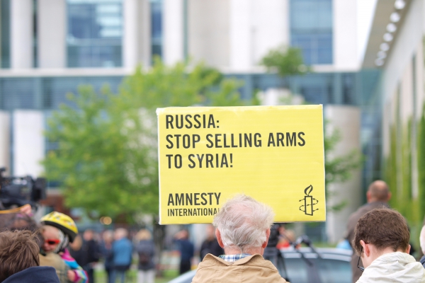 Proteste gegen Russlands Waffenlieferungen an Syrien, über dts Nachrichtenagentur