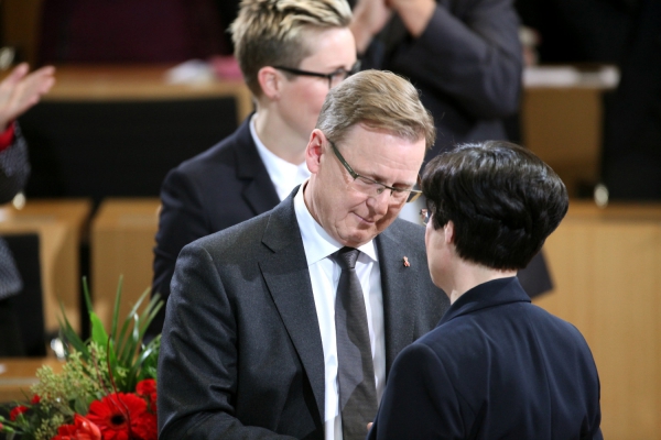 Bodo Ramelow und Christine Lieberknecht am 05.12.2014 im Erfurter Landtag, über dts Nachrichtenagentur