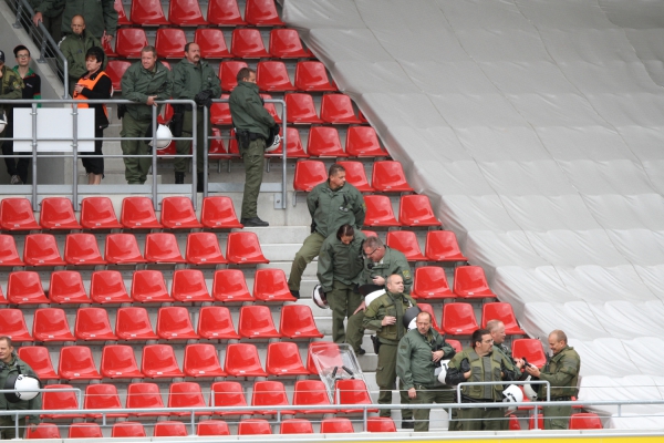 Foto: Polizei im Fußball-Stadion, über dts Nachrichtenagentur