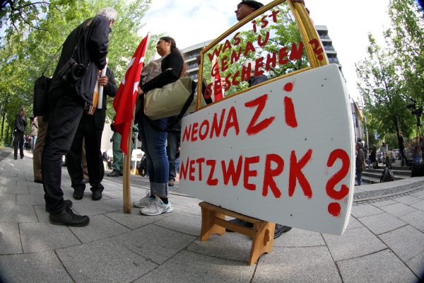 Proteste beim NSU-Prozess vor dem Strafjustizzentrum München, über dts Nachrichtenagentur